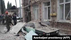 Последствия обстрела города Гянджа в Азербайджане, 4 октября 2020 года