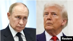 Russian President Vladimir Putin and US President Donald Trump (combo photo)