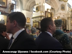 Фотография охранников патриарха Кирилла, ставшая одной из причин санкций в отношении Александра Шрамко
