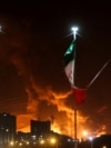 FILE PHOTO: Fire rages at Tehran's Shahran oil depot in Iran after Israeli attack