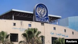 Sedište UNRWA u gradu Gaza nakon nakon izraelskog napada tokom sukoba između Izraela i Hamasa,, 12. jul 2024. godine