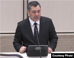 Президент Садыр Жапаров Жогорку Кеңеште. 11-март, 2026-жыл.