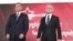 Armenia -- Former NSS chief Artur Vanetsian (L) and former President Serzh Sarkisian at the official ceremony of the establishment of their Pativ Unem alliance, May 15, 2021.