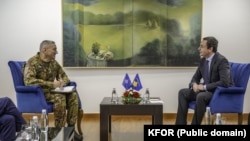 Sastanak komandanta KFOR-a Enrika Barduanija i premijera Kosova Aljbina Kurtija, Priština, Kosovo, 24. oktobra 2024.