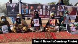 Relatives of forcibly disappeared people from Balochistan Province staged a protest and hunger strike in Islamabad on February 11.