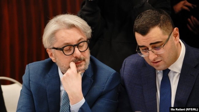 „კოალიცია ცვლილებისთვის“ წევრები: ნიკა გვარამია (მარცხნივ) და გიგა ლემონჯავა