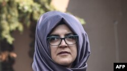 Սպանված լրագրող Ջամալ Հաշոգիի թուրք հարսնացու Հաթիջա Չենգիզը. 3 հոկտեմբերի, 2018թ.