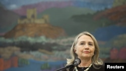 U.S. Secretary of State Hillary Clinton is calling for changes in the leadership of Syria's opposition.