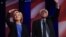Hillary Clinton (left) and Bernie Sanders appear at the Democratic Party debate on January 17.