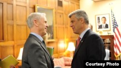 Commerce Secretary John Bryson (left) met with Kosovar Prime Minister Hashim Thaci earlier this year.