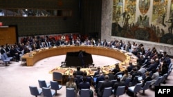 გაეროს გენერალური მდივანი ანტონიუ გუტერეში სიტყვით გამოდის გაეროს უშიშროების საბჭოს სხდომაზე ახლო აღმოსავლეთში შექმნილი ვითარების გარშემო. ნიუ-იორკი. 2026 წლის 28 თებერვალი