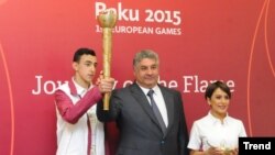 Azerbaijan. Baku. European Games torch relay program presentation kicks off in Baku