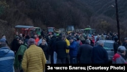 Протест и блокада против хидроцентрала во Блатец, февруари 2026