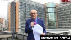 Armenia -- RFE/RL Armenian Service Director Harry Tamrazian reporting from Brussel, 23Nov, 2017