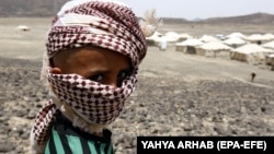کودک آواره یمنی در استان مأرب