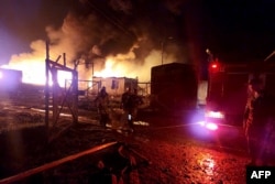 Пожежа після вибуху на резервуарі з пальним під Степанакертом. 25 вересня 2023 року