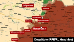 Покровський напрямок на мапі DeepState станом на 5 березня 2026