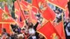 Protesta para Parlamentit të Malit të Zi për shkak të votimit të ndryshimeve në Ligjin për Liritë Fetare më 28 Dhjetor 2020.