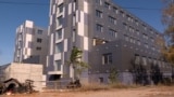 Building of the unfinished hospital in Shtip, building under construction, North Macedonia