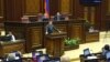 Armenia -- Prime Minister Tigran Sarkisian addresses parliament.