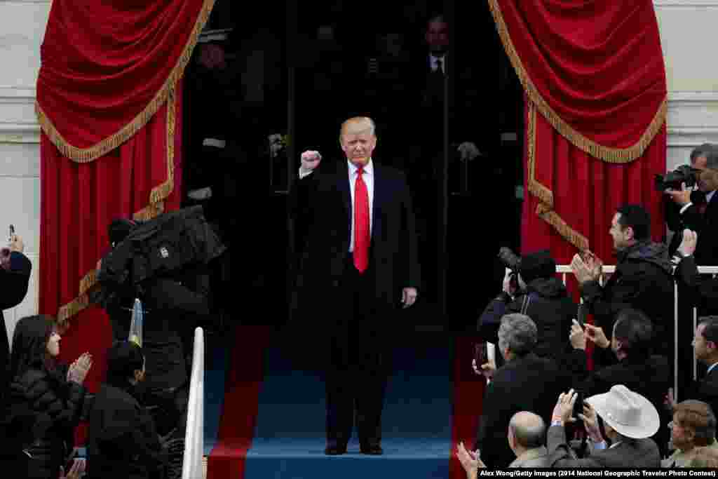 U.S. -- WASHINGTON, DC - JANUARY 20: President Elect Donald Trump arrives on the West Front of the U.S. Capitol on January 20, 2017 in Washington, DC. In today's inauguration ceremony Donald J. Trump becomes the 45th president of the United States. 