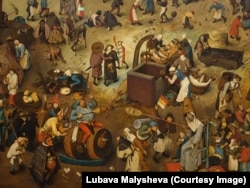 Фрагмент картины Питера Брейгеля "Битва Масленицы и Поста"