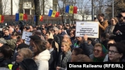 La un protest anticorupție la Chișinău, martie 2019