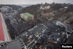 Вулиця Грушевського, Київ, 16 лютого 2014 року