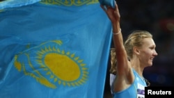 Лондон олимпиадасының чемпионы Ольга Рыпакова. 5 тамыз 2012 жыл.