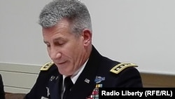 Comandantul forțelor americane din Afganistan, general John Nicholson la Kabul