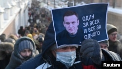 Митинг в поддержку Алексея Навального в Омске, Россия, 23 января 2021 года