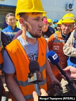 Kazakhstan - Tursynbek Khalykov, one of the builders. Nur-Sultan, 10 June 2021