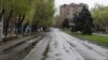 Armenia -- A deserted street in the center of Yerevan, April 7, 2020.