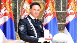 Veselin Milić, načelnik beogradske policije, tokom primanja državnog odlikovanja "Miloš Obilić" povodom Vidovdana, 29. jun 2021.