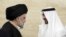 مقتدی صدر (چپ) و محمد بن زاید آل نهیان،ولیعهد ابوظبی
( نایب فرمانده کل قوای مسلح امارات متحده عربی)