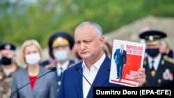 Actualul președinte moldovean Igor Dodon la lansarea în campanie. 2 octombrie 2020