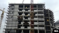 Изградба на зграда во Скопје 