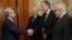 Armenia -- President Serzh Sarkisian (L) meets with the visiting co-chairs of the OSCE Minsk Group, 21Oct2011.