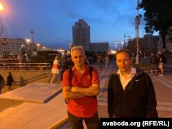 Сяргей Вазьняк (зьлева) і Андрэй Дзьмітрыеў