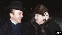 Then-U.S. Secretary of State Madeleine Albright with then-Russian Foreign Minister Igor Ivanov in Moscow in January 2000