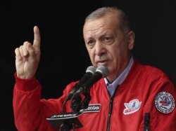 Реджеп Эрдоган на "технологическом празднике" в Стамбуле. 25 сентября 2021 года