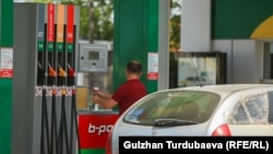A man refuels in Bishkek, Kyrgyzstan, which like much of the region has been hit by higher energy costs.
