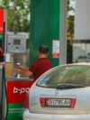 A man stands at a gas station in the Kyrgyz capital, Bishkek. (file photo)
