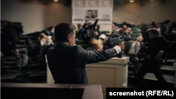 The video on the party's website and Facebook account contains a 10-second scene from The Servant Of The People, a popular Ukrainian TV series. 