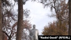 Tajikistan -- Monument to Lenin, in the town of Kulob, Kulob region, 08Dec2010