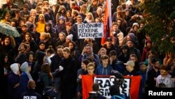 Protest împotriva partidului anti-imigraționist AfD, Berlin, septembrie 2017.