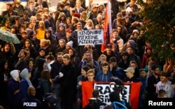 Акция в Берлине против политики партии "Альтернатива для Германии"