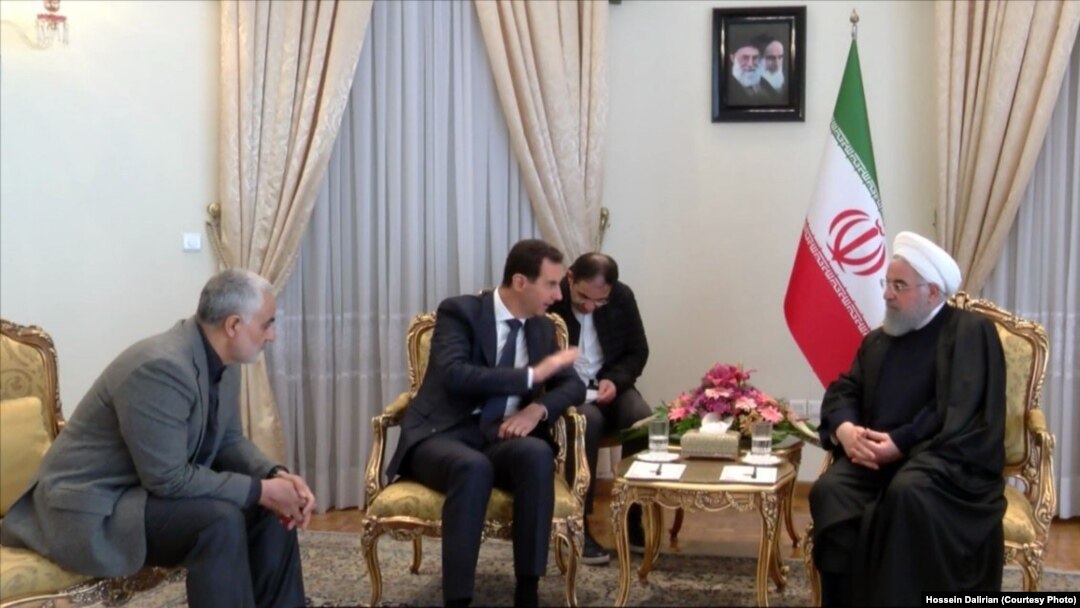 غیبت محمدجواد ظریف در دیدار روحانی و بشار اسد و در مقابل آن حضور قاسم سلیمانی در این دیدار