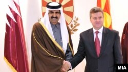 Средба на претседателот Ѓорге Иванов со Емирот на Катар, Шеик Хамад Бин Калифа Ал Тани 
