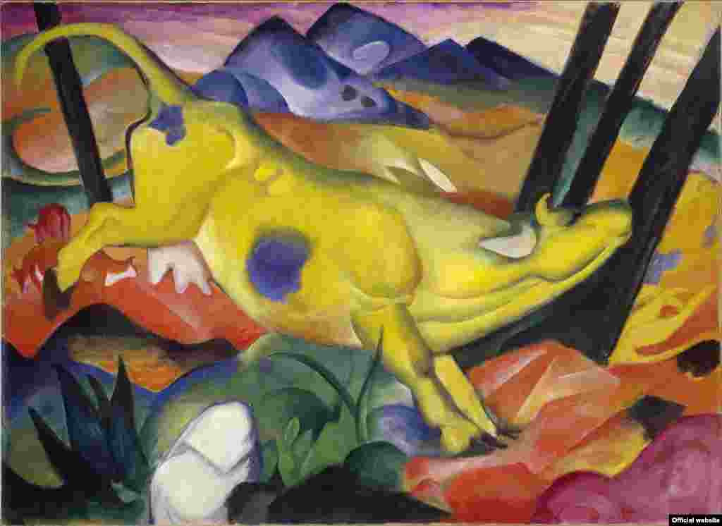 Franz Marc Yellow Cow, 1911 Oil on canvas,140,5 x 189,2 cm Solomon R. Guggenheim Museum, New York, Solomon R. Guggenheim Founding Collection